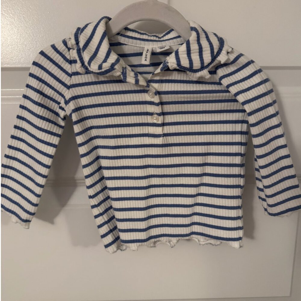 Janie and Jack striped long sleeve shirt